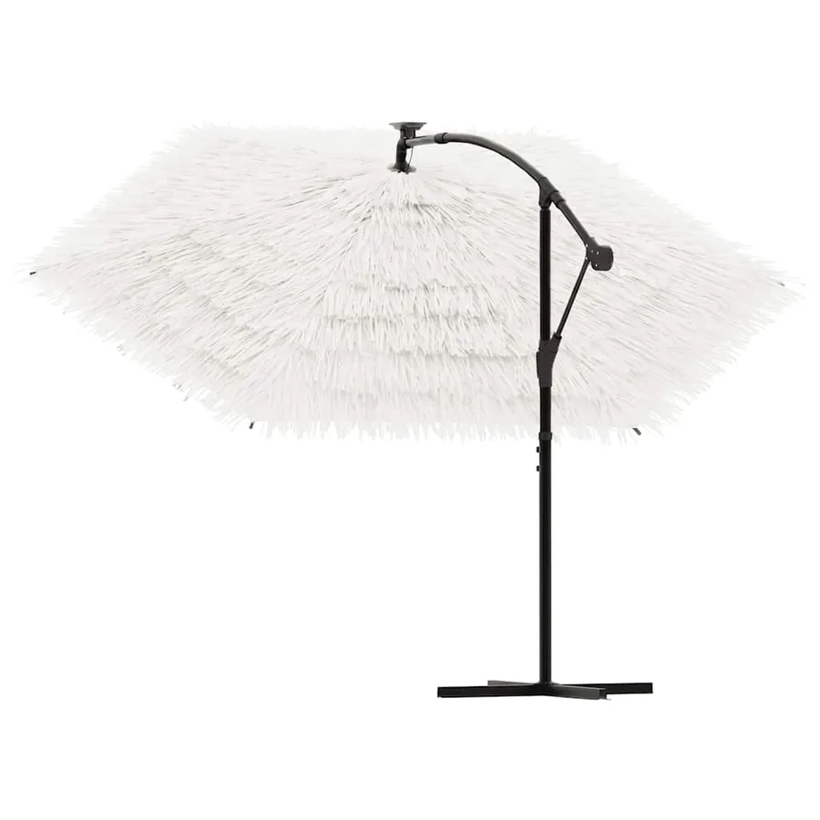 Parasol de jardin avec mât en acier blanc 269x269x235 cm - 5