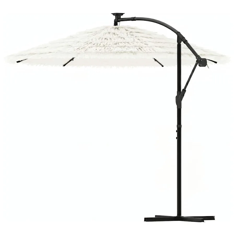 Parasol de jardin avec mât en acier blanc 269x269x235 cm - 6