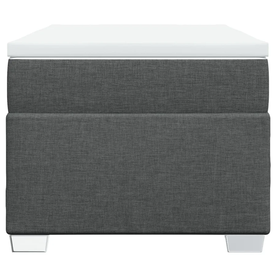 Sommier à lattes de lit avec matelas Gris foncé 100x200cm Tissu - 4
