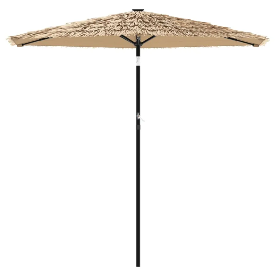 Parasol de jardin avec mât en acier marron 223x223x213 cm - 3