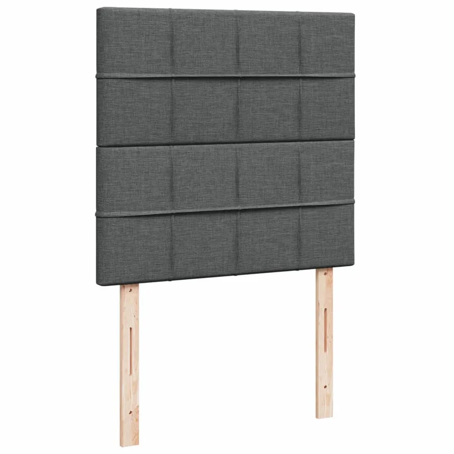 Sommier à lattes de lit avec matelas Gris foncé 100x200cm Tissu - 8