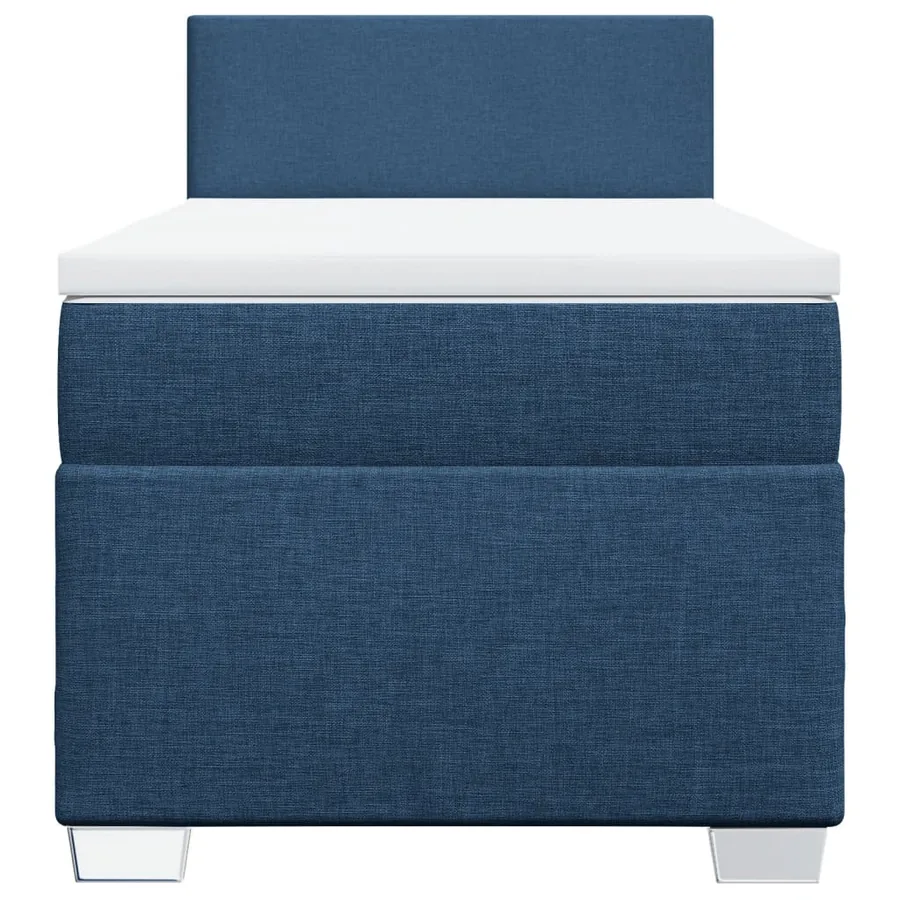 Sommier à lattes de lit avec matelas Bleu 100x200 cm Tissu - 6