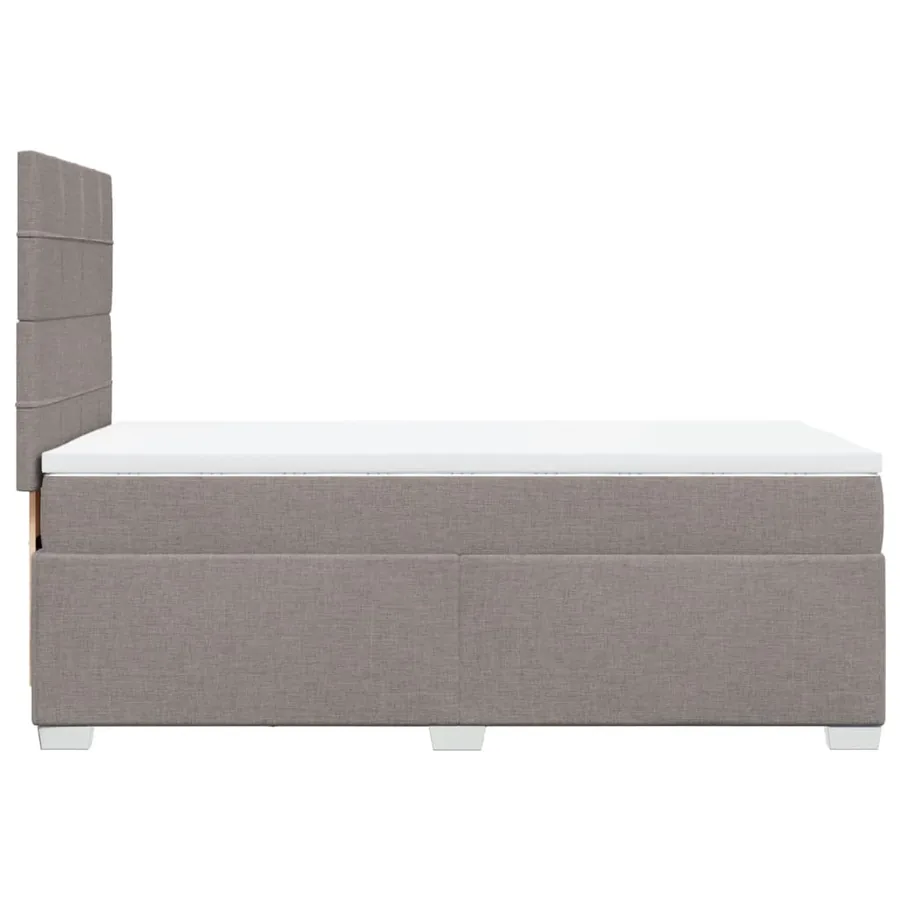 Sommier à lattes de lit avec matelas Taupe 100x200 cm Tissu - 11