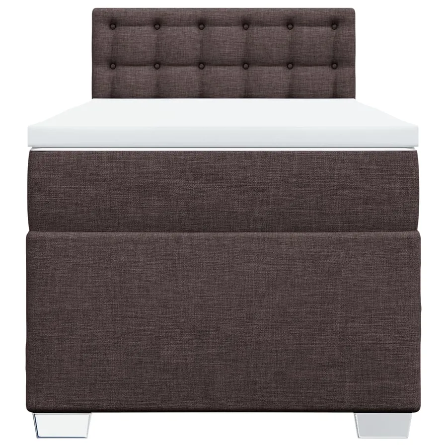 Sommier à lattes de lit avec matelas Marron foncé 100x200 cm - 6