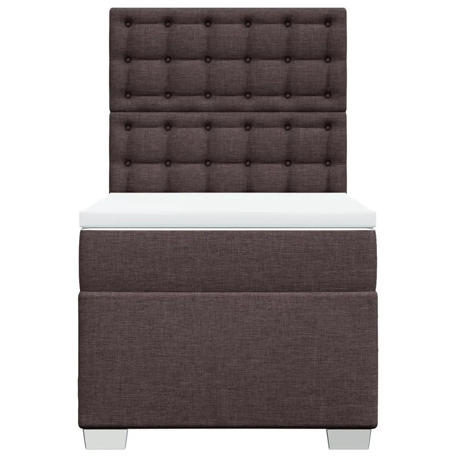 Sommier à lattes de lit avec matelas Marron foncé 100x200 cm - 4