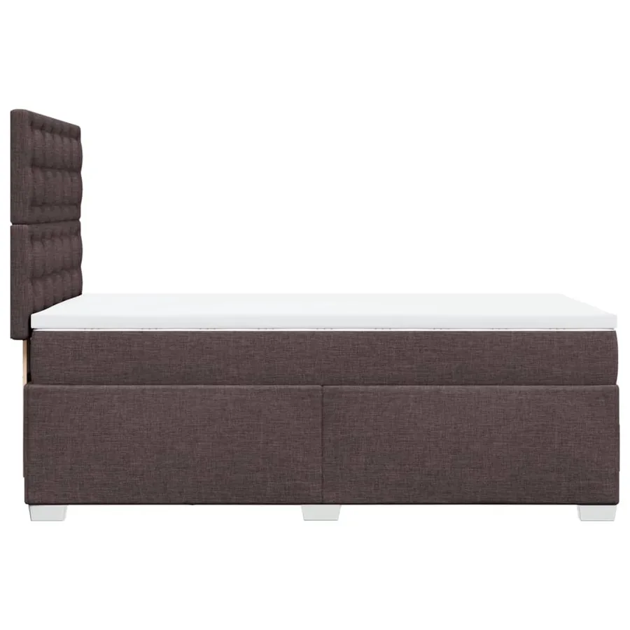 Sommier à lattes de lit avec matelas Marron foncé 100x200 cm - 9