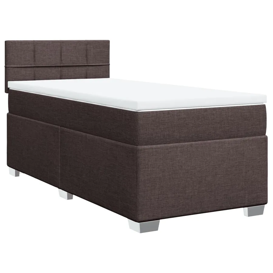 Sommier à lattes de lit avec matelas Marron foncé 100x200 cm - 3