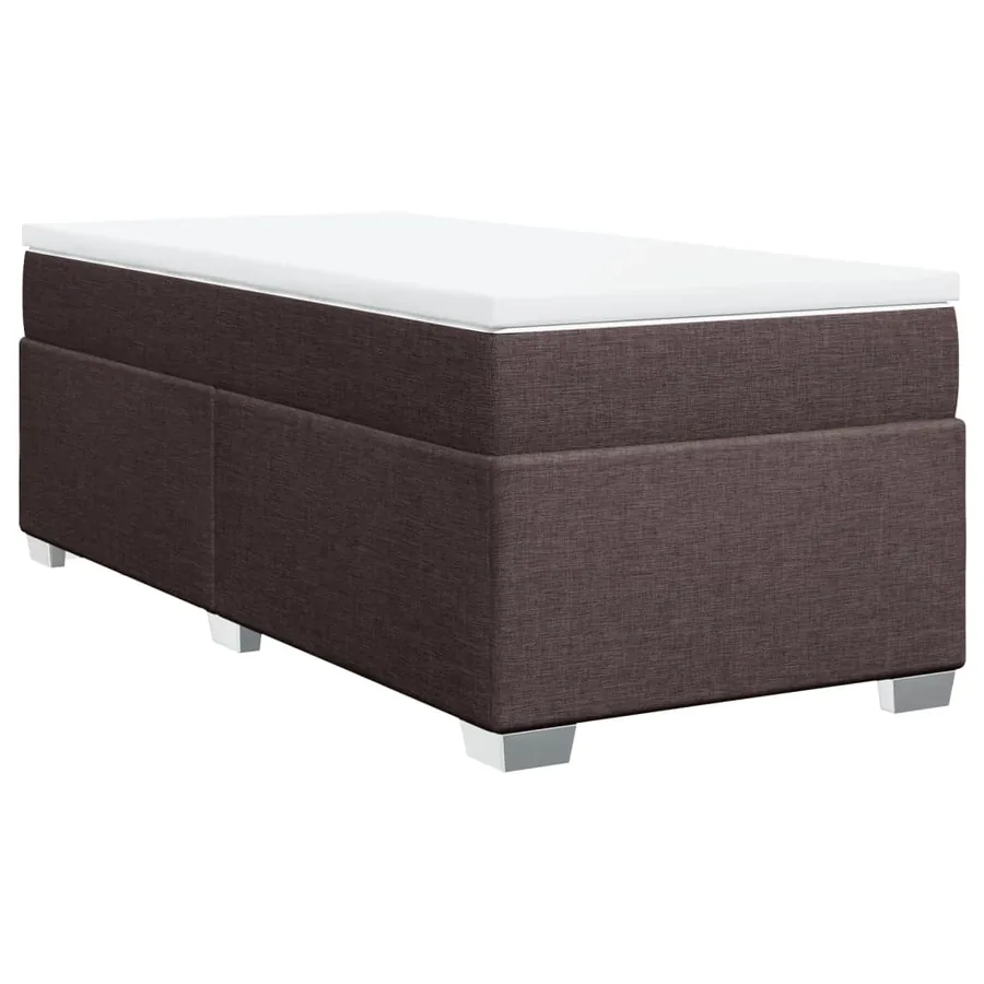 Sommier à lattes de lit avec matelas Marron foncé 100x200 cm - 2