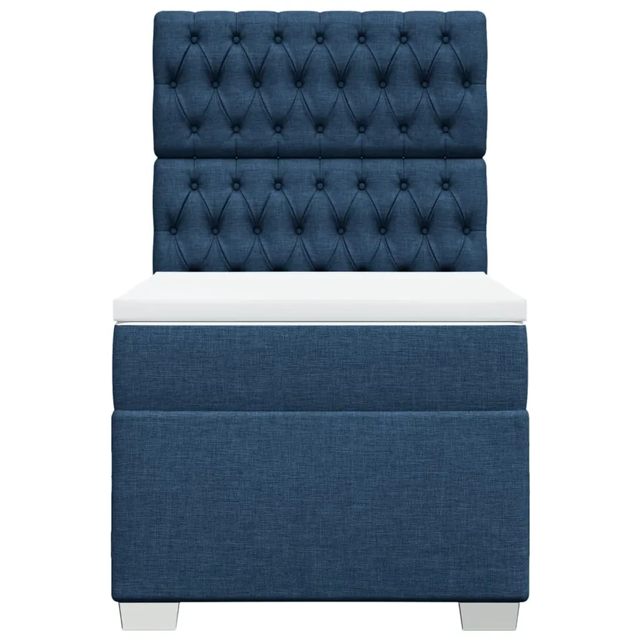 Sommier à lattes de lit avec matelas Bleu 90x200 cm Tissu - 6