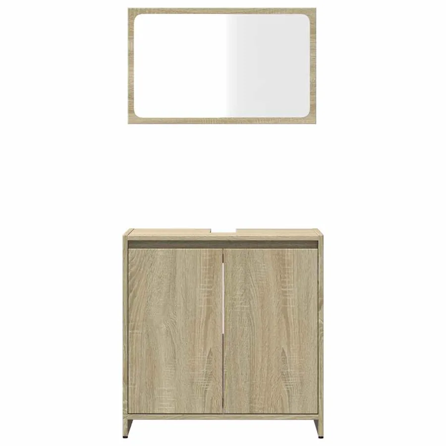 Ensemble de meubles de salle de bain 2 pcs chêne sonoma - 5