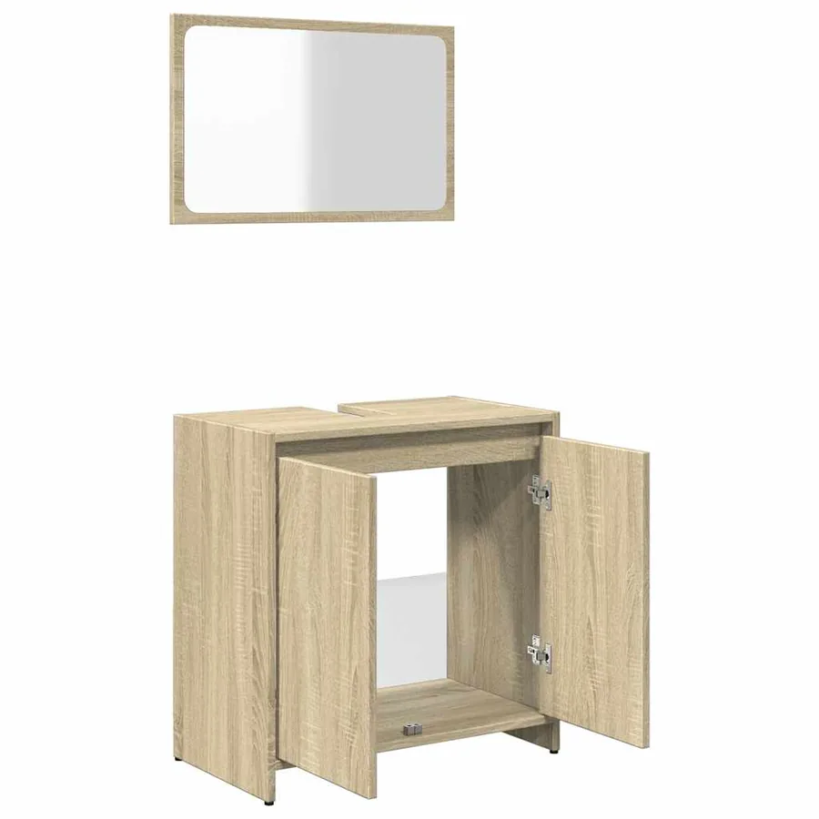 Ensemble de meubles de salle de bain 2 pcs chêne sonoma - 6