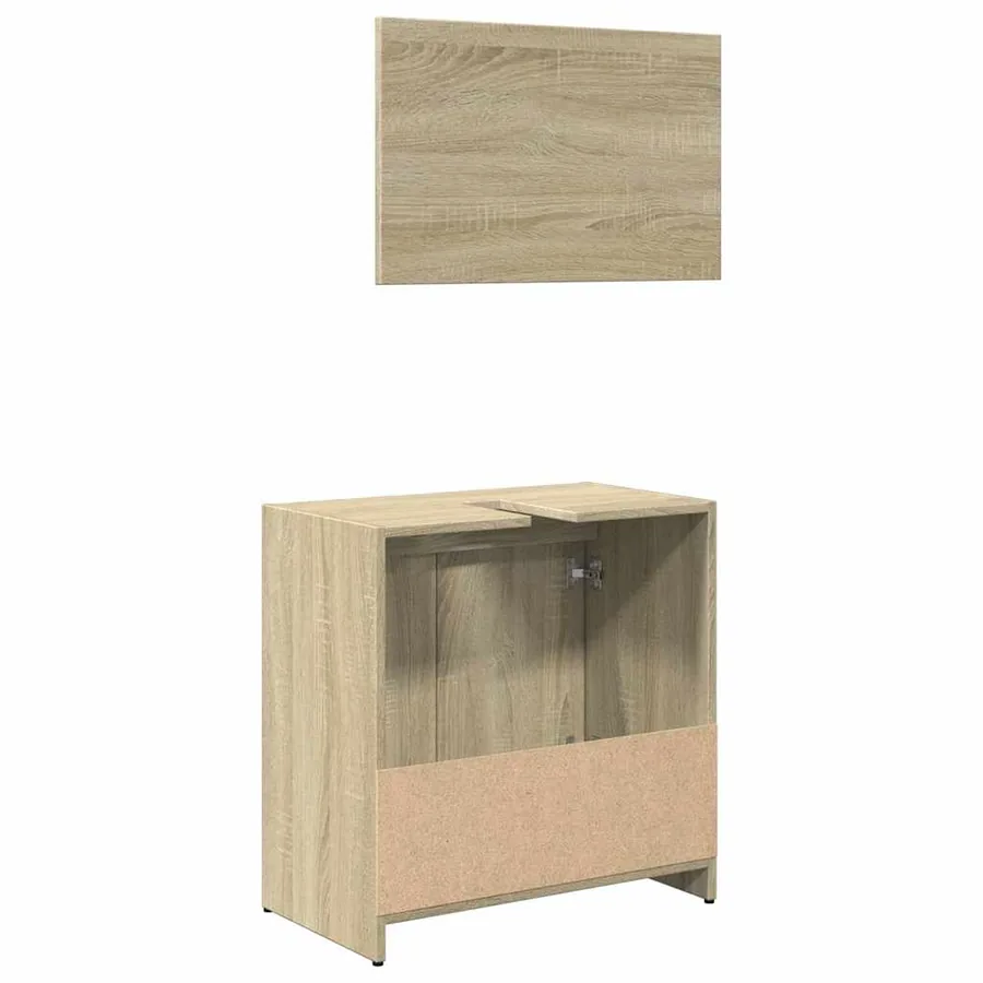 Ensemble de meubles de salle de bain 2 pcs chêne sonoma - 8