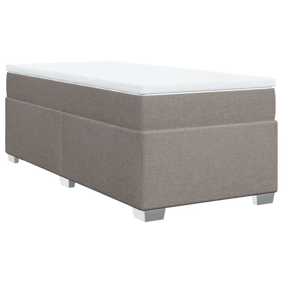 Sommier à lattes de lit avec matelas Taupe 90x200 cm Tissu - 2