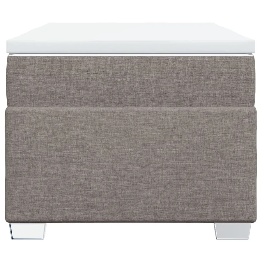 Sommier à lattes de lit avec matelas Taupe 90x200 cm Tissu - 4