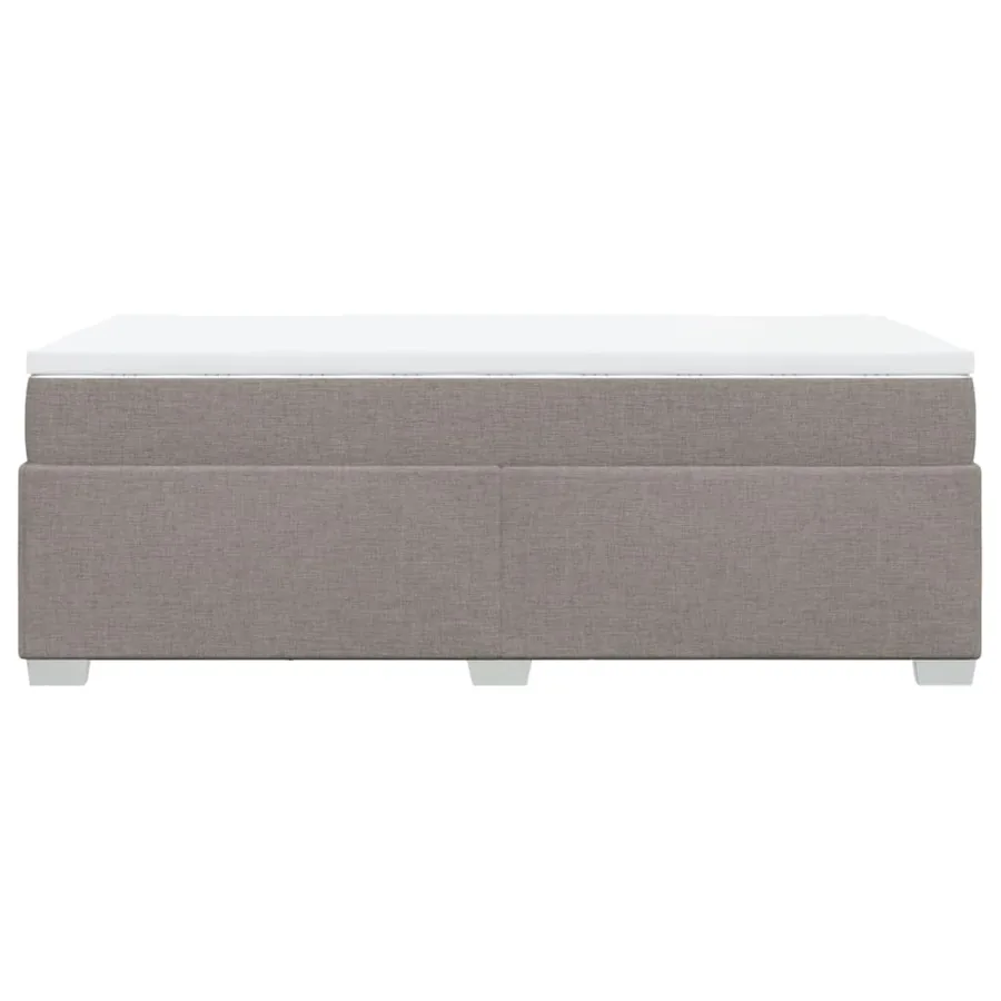 Sommier à lattes de lit avec matelas Taupe 90x200 cm Tissu - 8