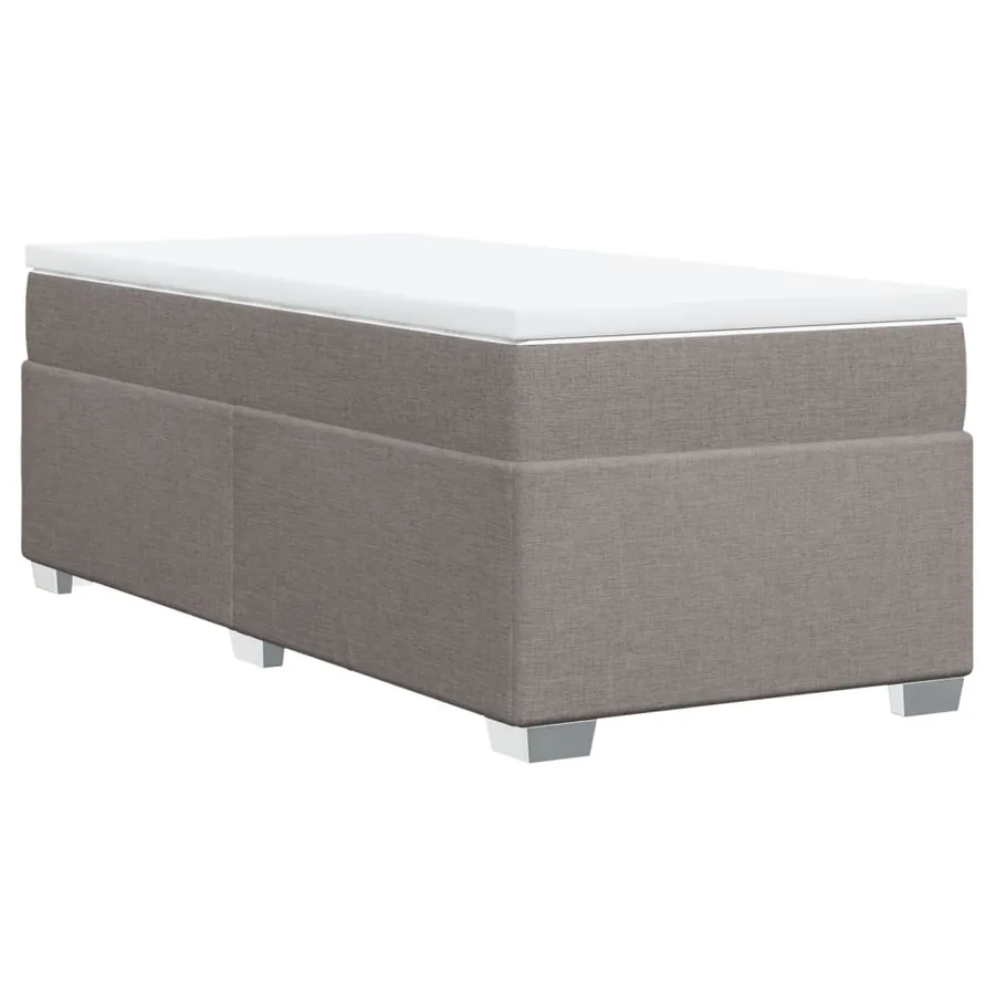 Sommier à lattes de lit avec matelas Taupe 90x200 cm Tissu - 9