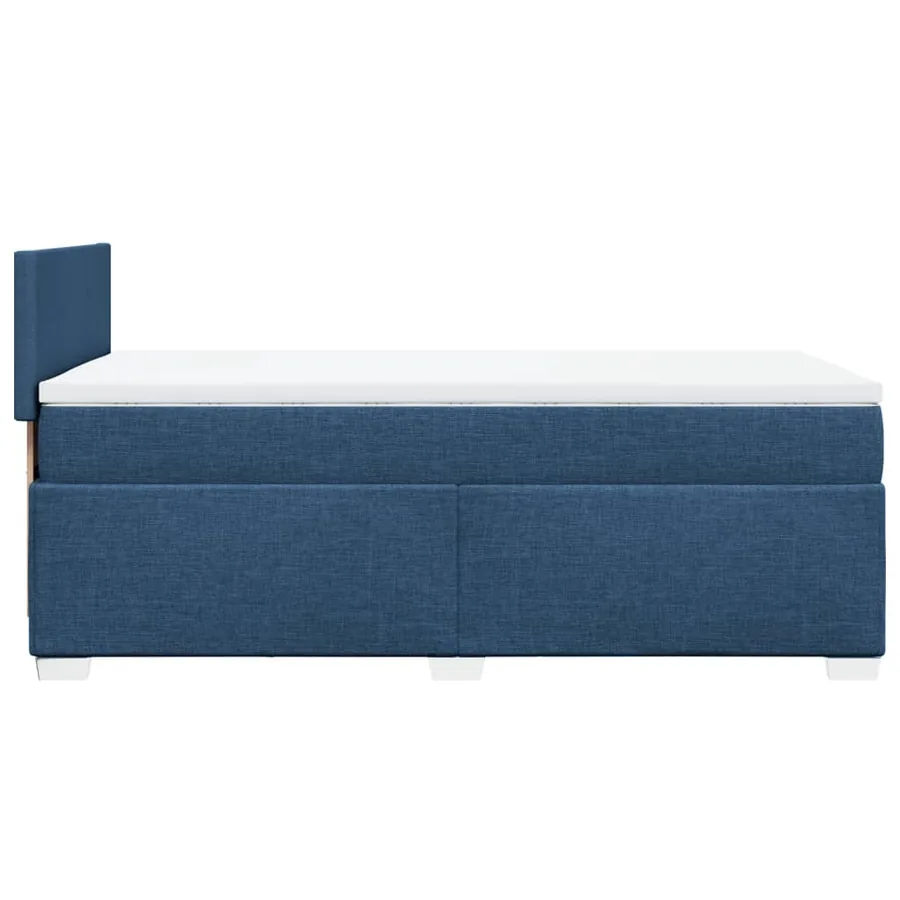 Sommier à lattes de lit avec matelas Bleu 90x200 cm Tissu - 5
