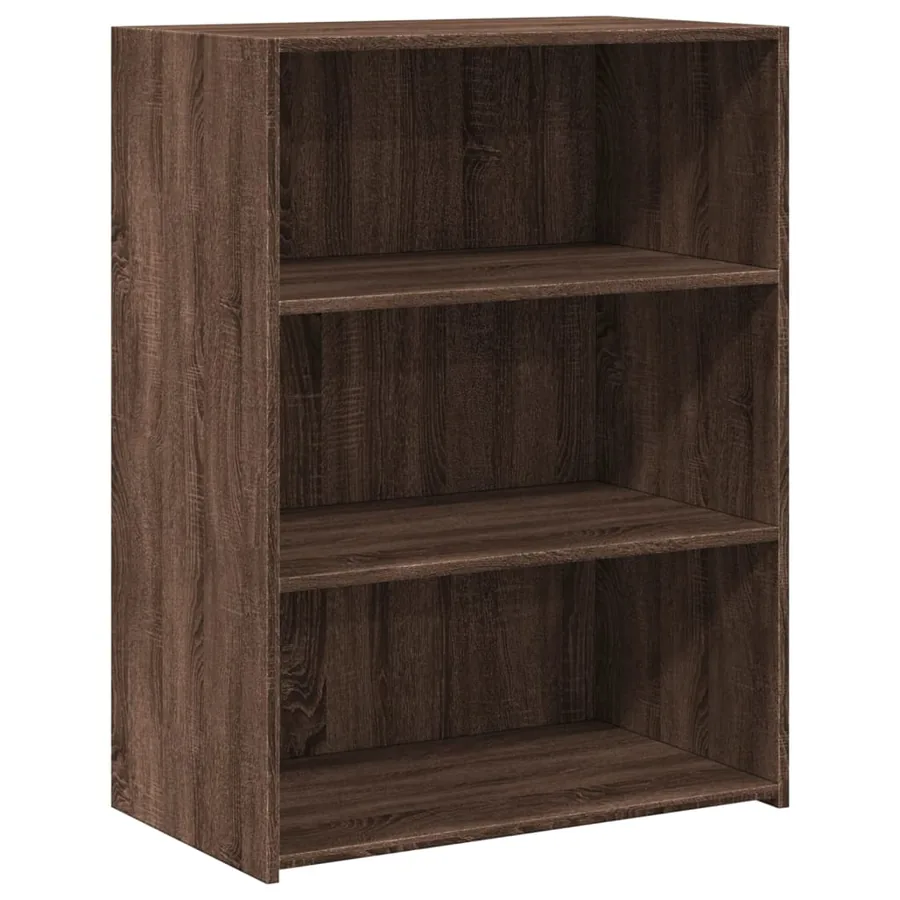 Buffet chêne marron 70x41x93 cm bois d'ingénierie - 2
