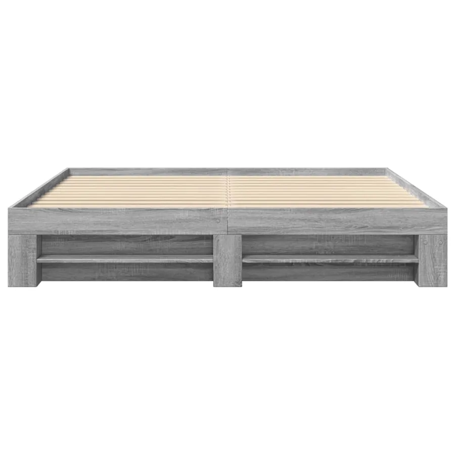 Cadre de lit sans matelas sonoma gris 180x200 cm - 5
