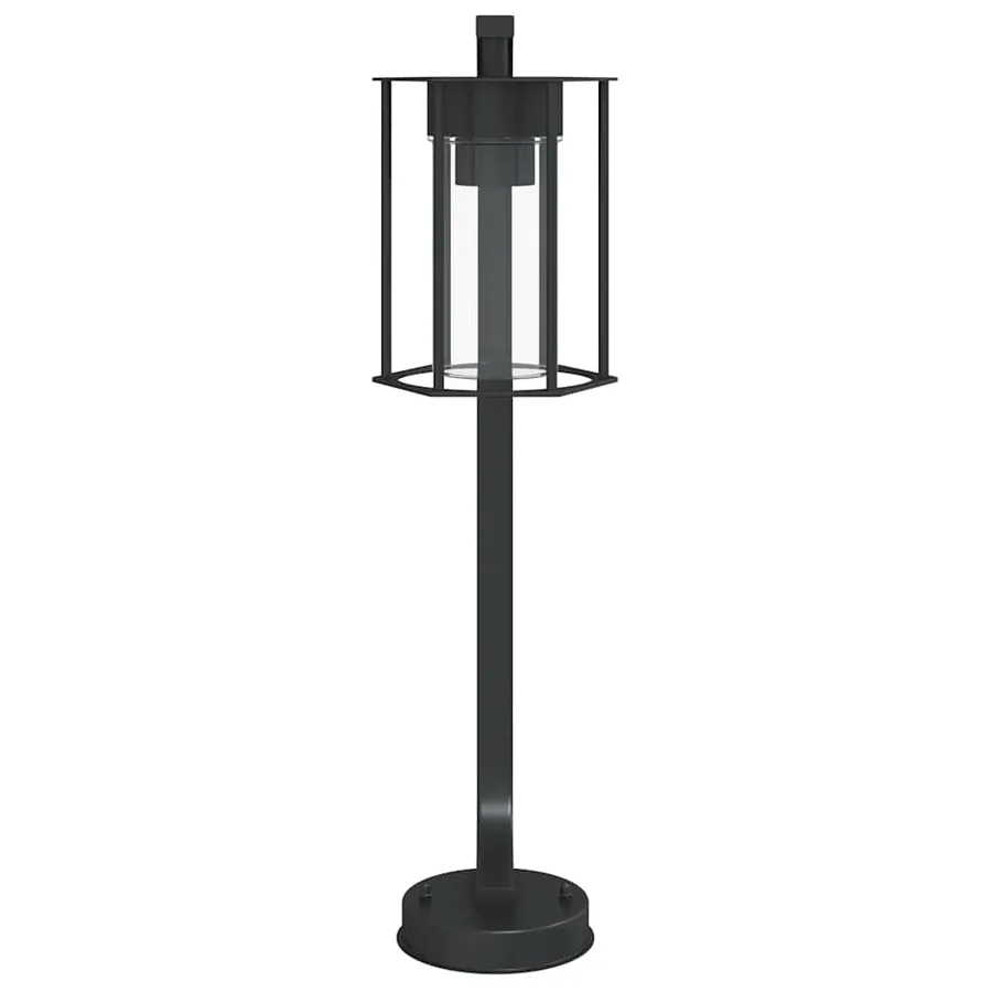Lampadaires d'extérieur 3 pcs noir 60 cm acier inoxydable - 4