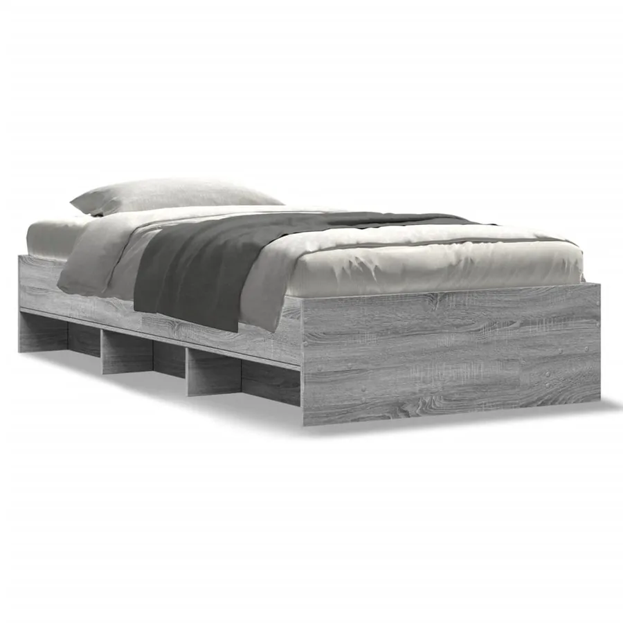 Cadre de lit sans matelas sonoma gris 90x190 cm - 2