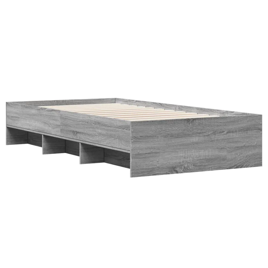 Cadre de lit sans matelas sonoma gris 90x190 cm - 4