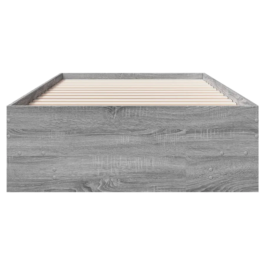 Cadre de lit sans matelas sonoma gris 90x190 cm - 5