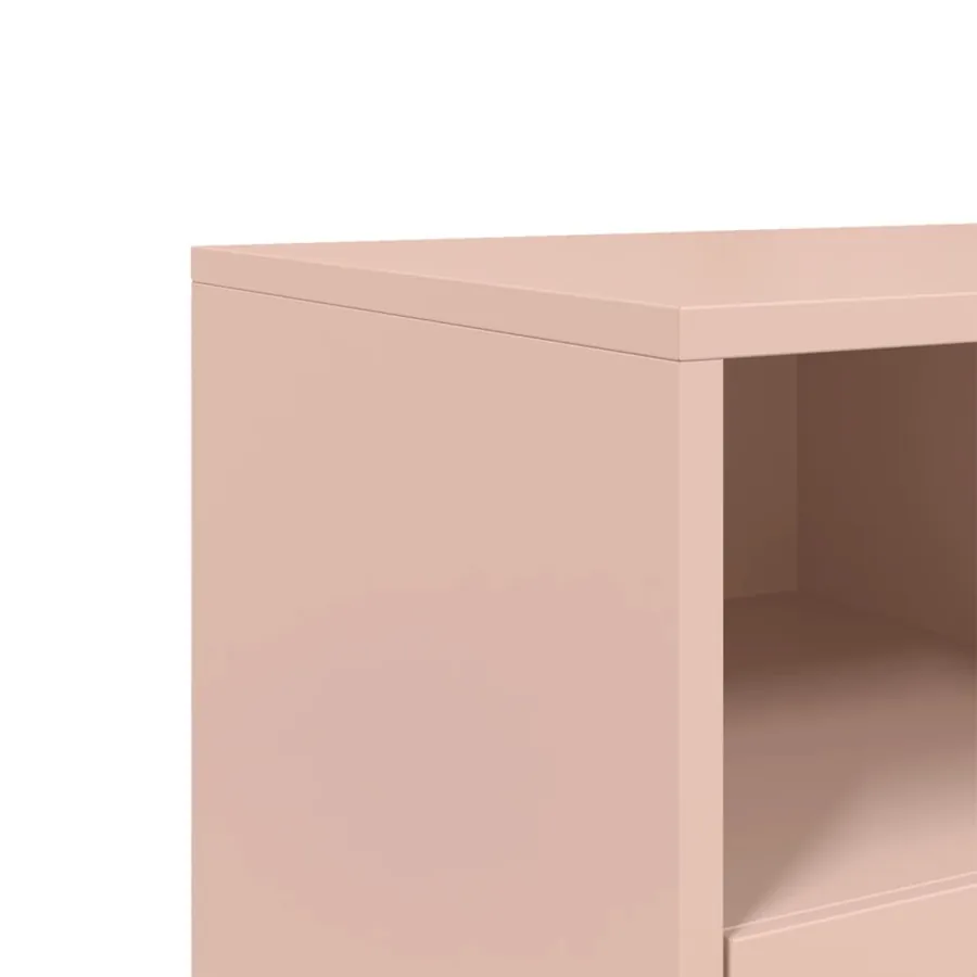 Meuble TV rose 100,5x39x43,5 cm acier - 10