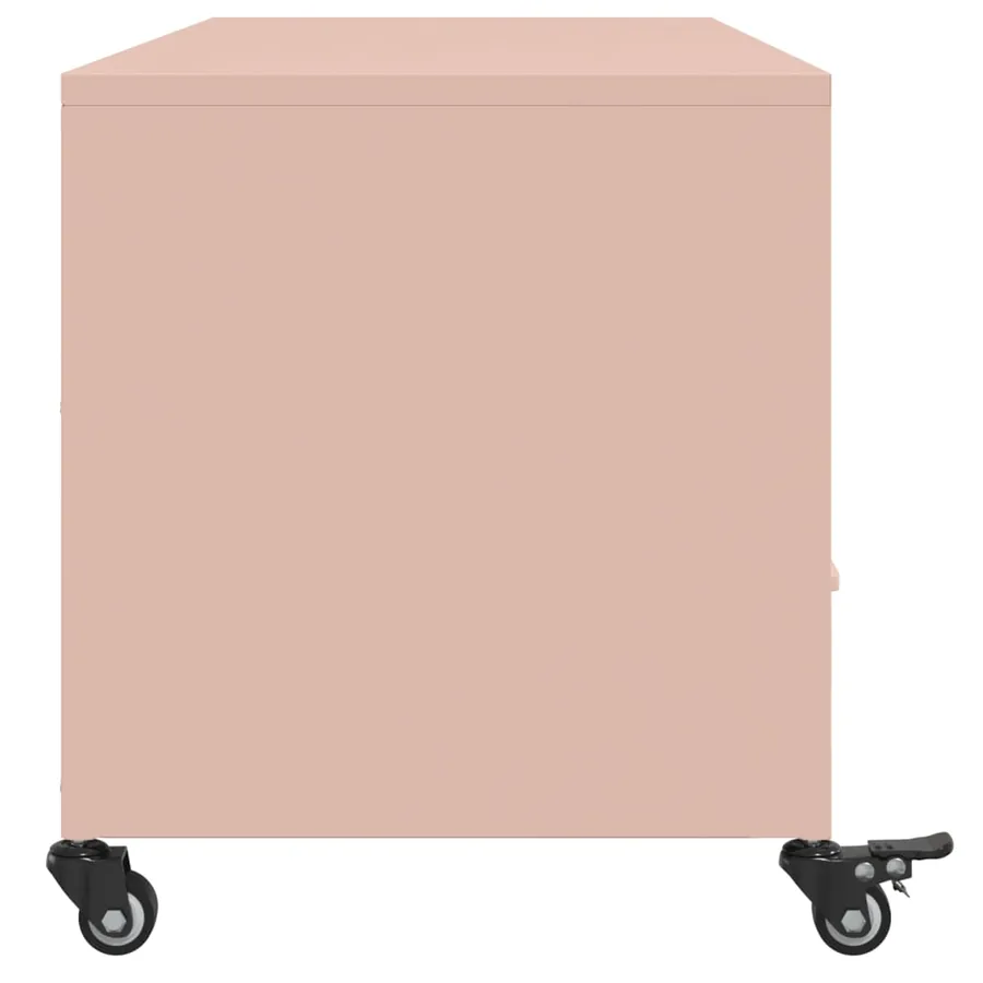 Meuble TV rose 100,5x39x43,5 cm acier - 7