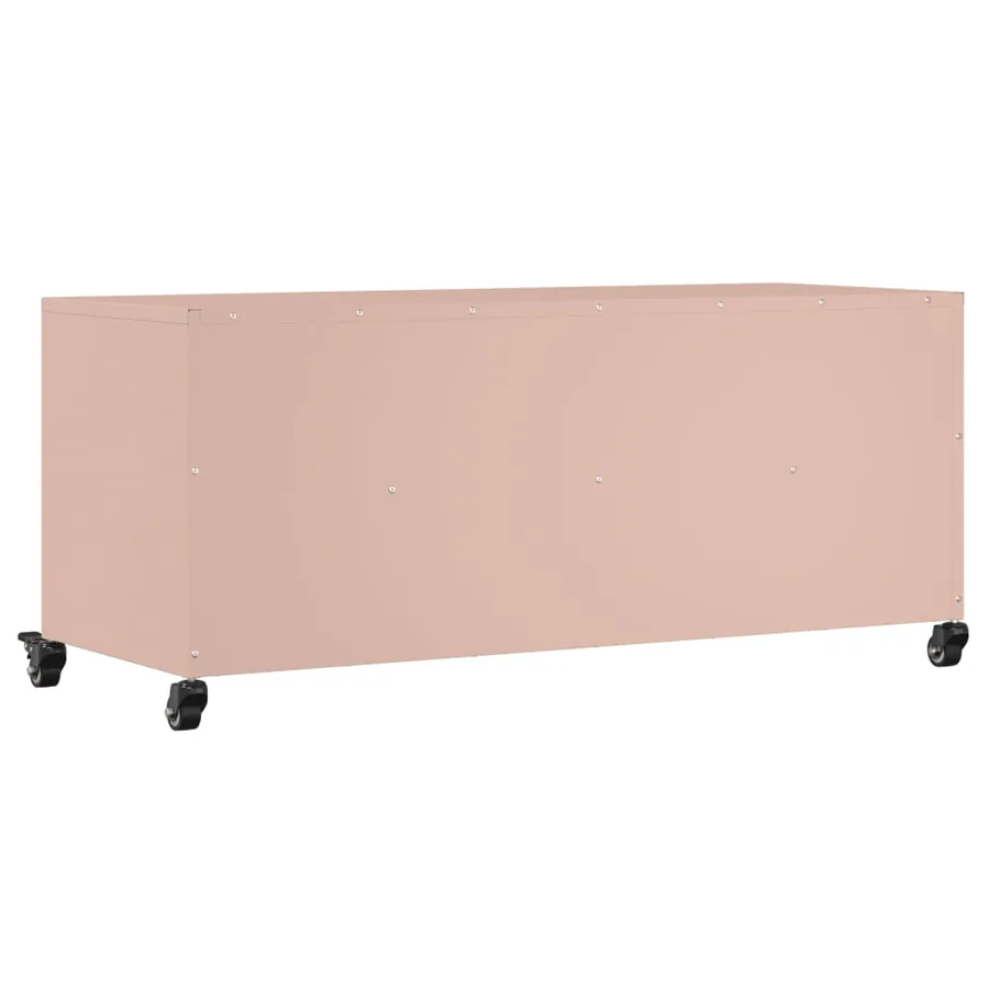 Meuble TV rose 100,5x39x43,5 cm acier - 8