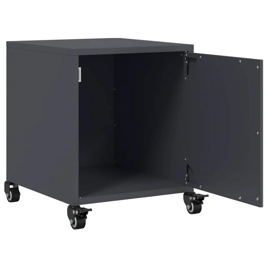 Table de chevet anthracite 36x39x43,5 cm acier - 10