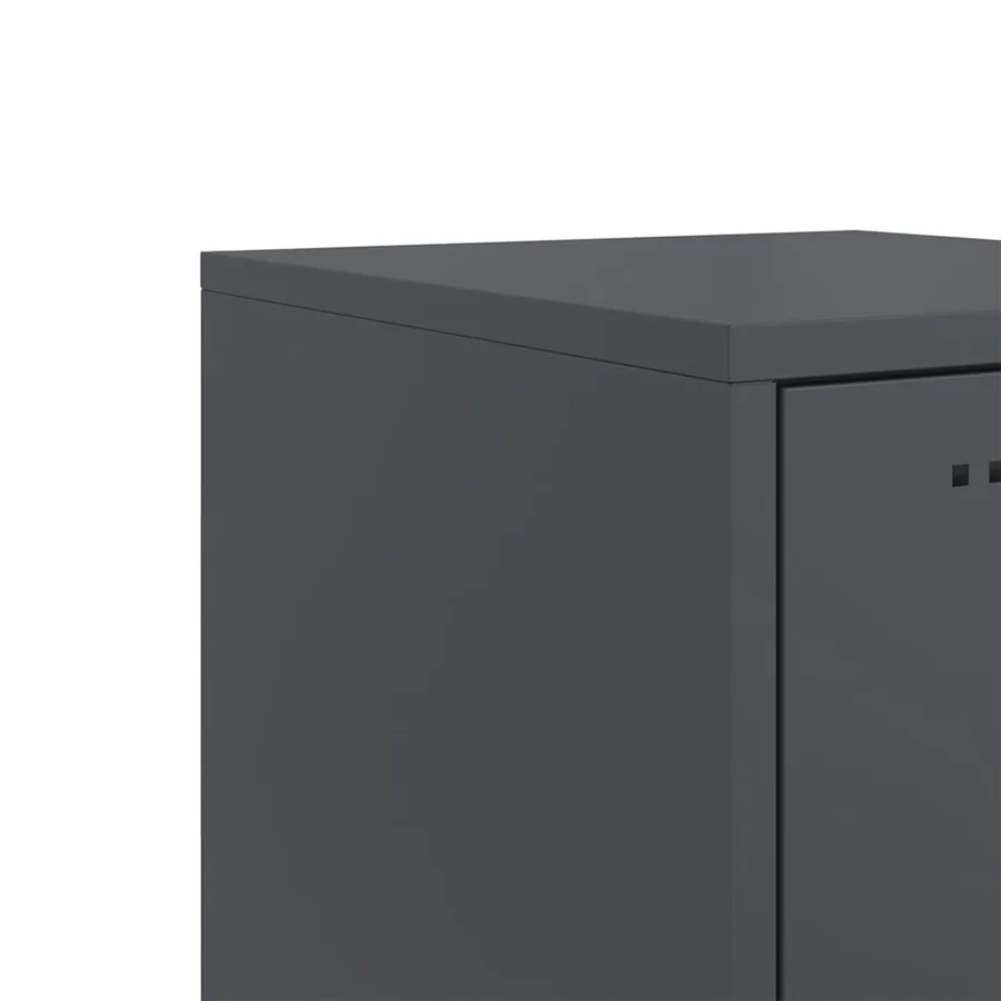 Table de chevet anthracite 36x39x43,5 cm acier - 11