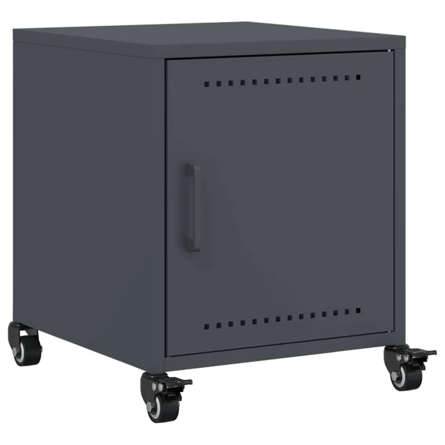 Table de chevet anthracite 36x39x43,5 cm acier - 2