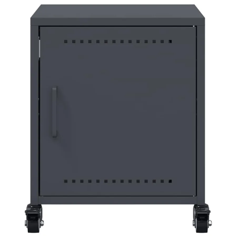Table de chevet anthracite 36x39x43,5 cm acier - 6