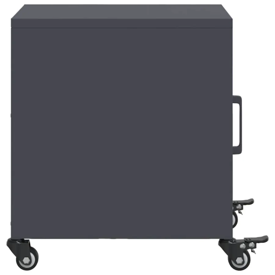 Table de chevet anthracite 36x39x43,5 cm acier - 7