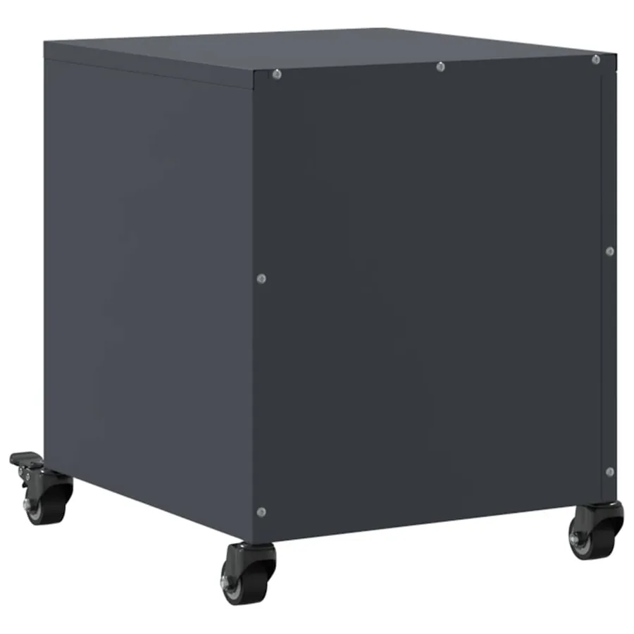 Table de chevet anthracite 36x39x43,5 cm acier - 8