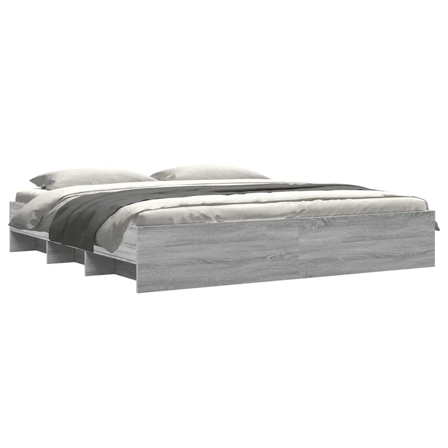 Cadre de lit sans matelas sonoma gris 180x200 cm - 3