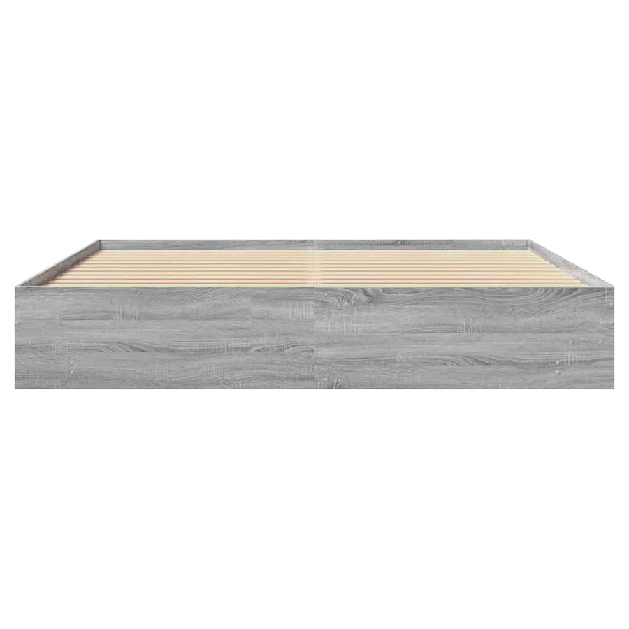 Cadre de lit sans matelas sonoma gris 180x200 cm - 5