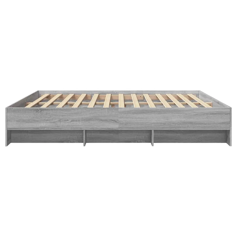 Cadre de lit sans matelas sonoma gris 180x200 cm - 6