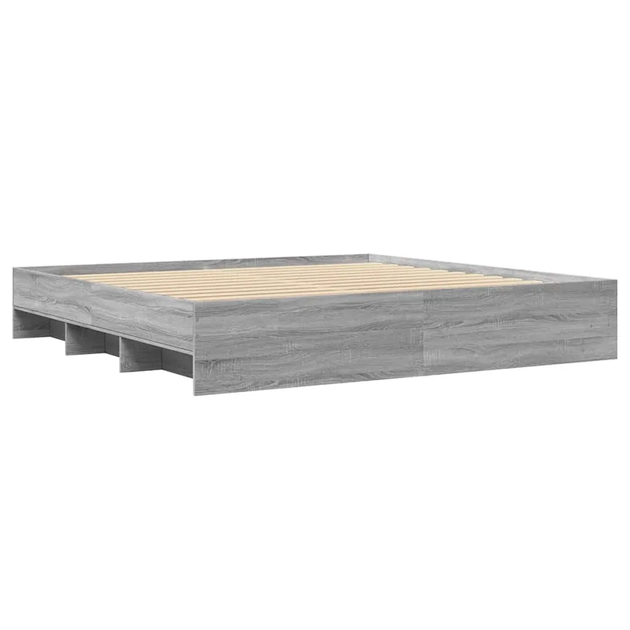 Cadre de lit sans matelas sonoma gris 180x200 cm - 7