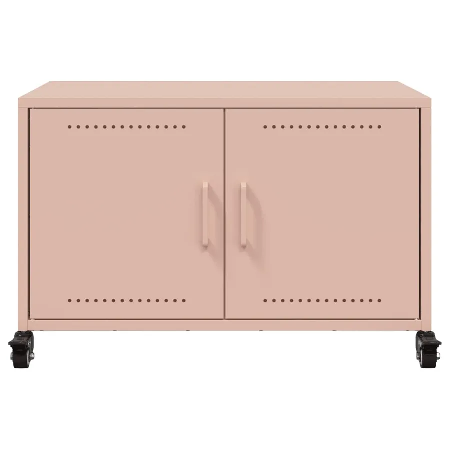 Meuble TV rose 68x39x43,5 cm acier - 6