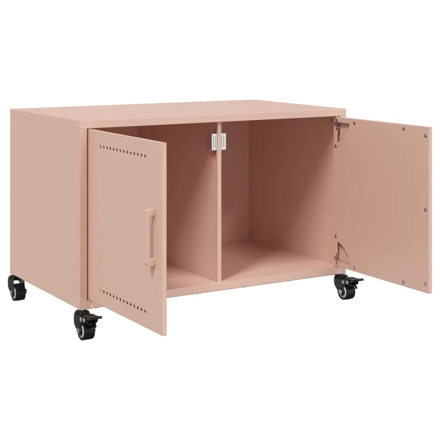 Meuble TV rose 68x39x43,5 cm acier - 9