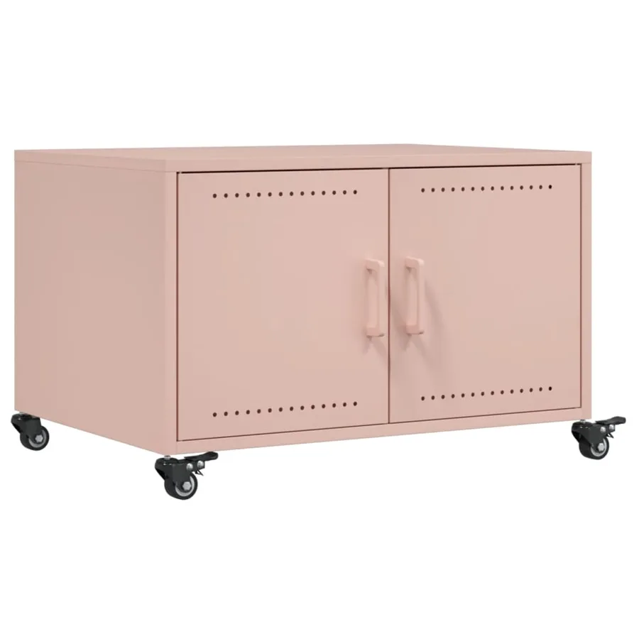Table basse rose 68x50x43,5 cm acier - 2