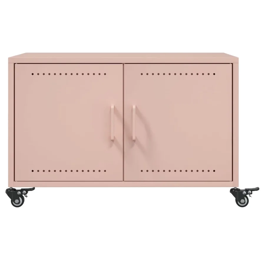 Table basse rose 68x50x43,5 cm acier - 6