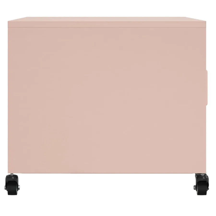 Table basse rose 68x50x43,5 cm acier - 7