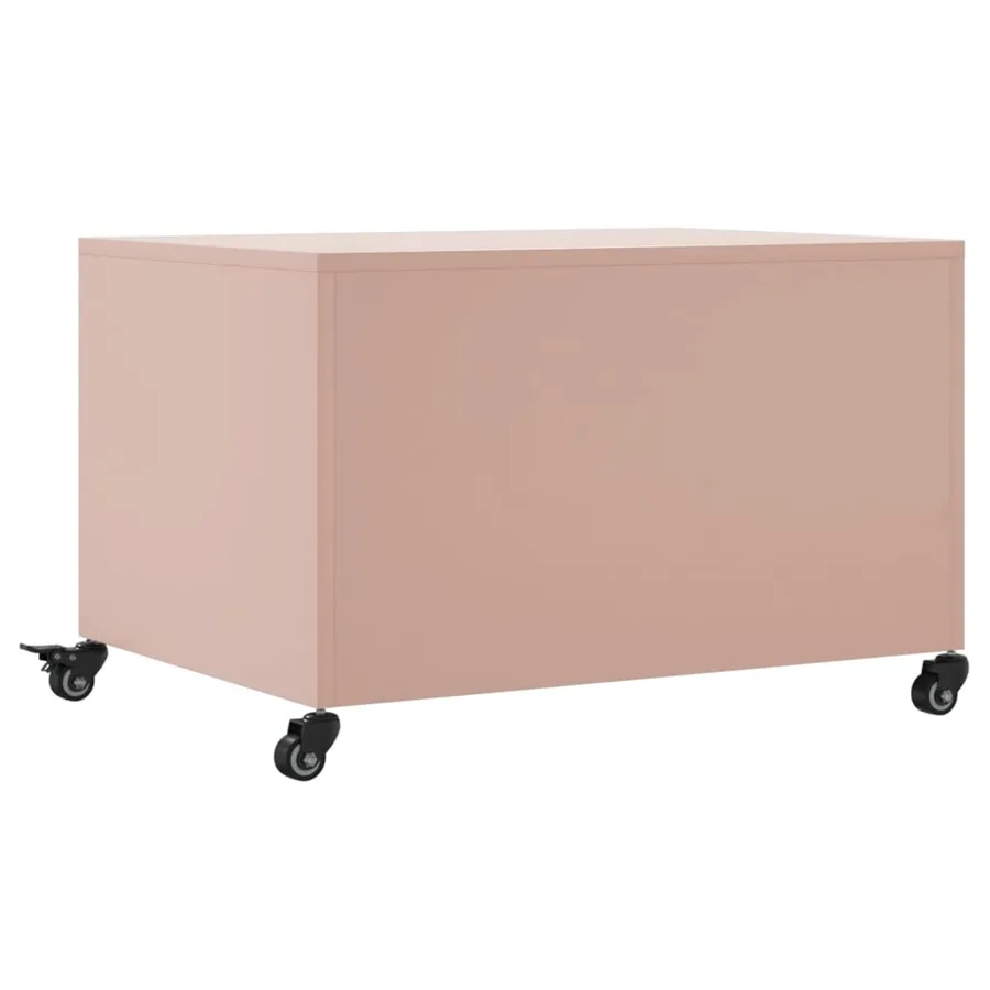 Table basse rose 68x50x43,5 cm acier - 8