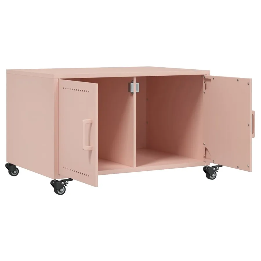 Table basse rose 68x50x43,5 cm acier - 9