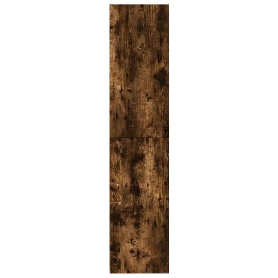 Buffet haut chêne fumé 40x41x185 cm bois d'ingénierie - 5