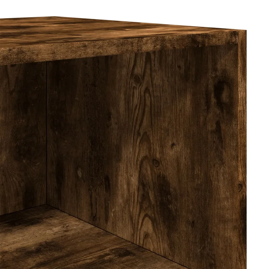 Buffet haut chêne fumé 40x41x185 cm bois d'ingénierie - 7