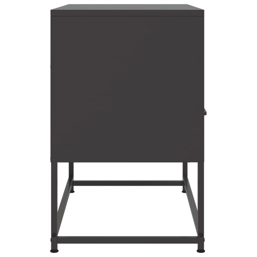 Meuble TV noir 68x39x60,5 cm acier - 7